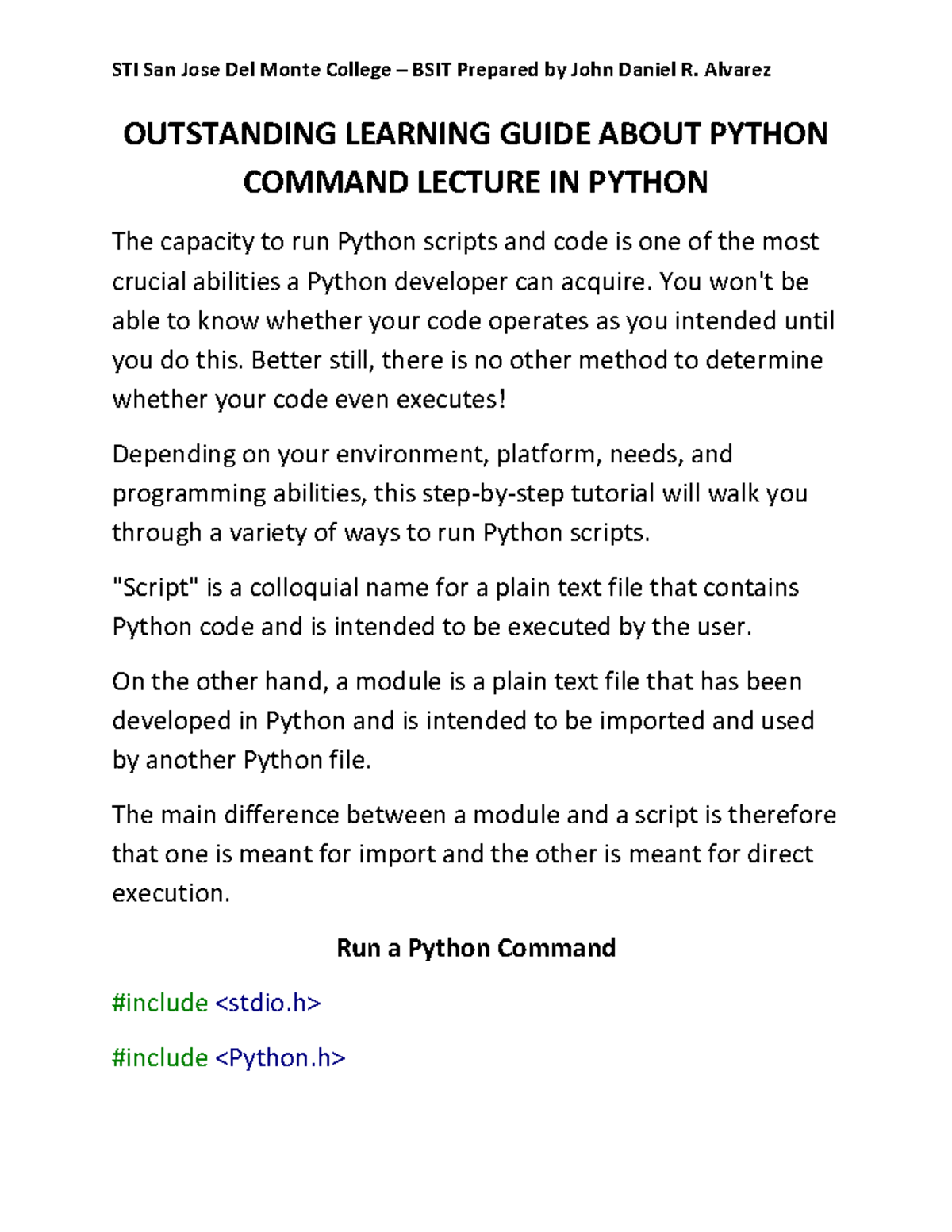 Outstanding Learning Guide About Python Command Lecture in Python ...