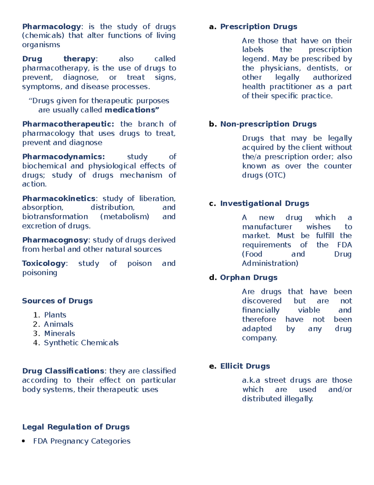 Pharmacology - Reviewer for NCM 106 - Pharmacology: is the study of ...