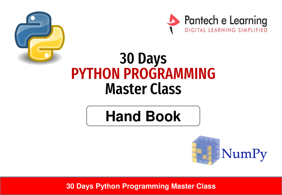 Python Programming Handbook - 30 Days PYTHON PROGRAMMING Master Class ...