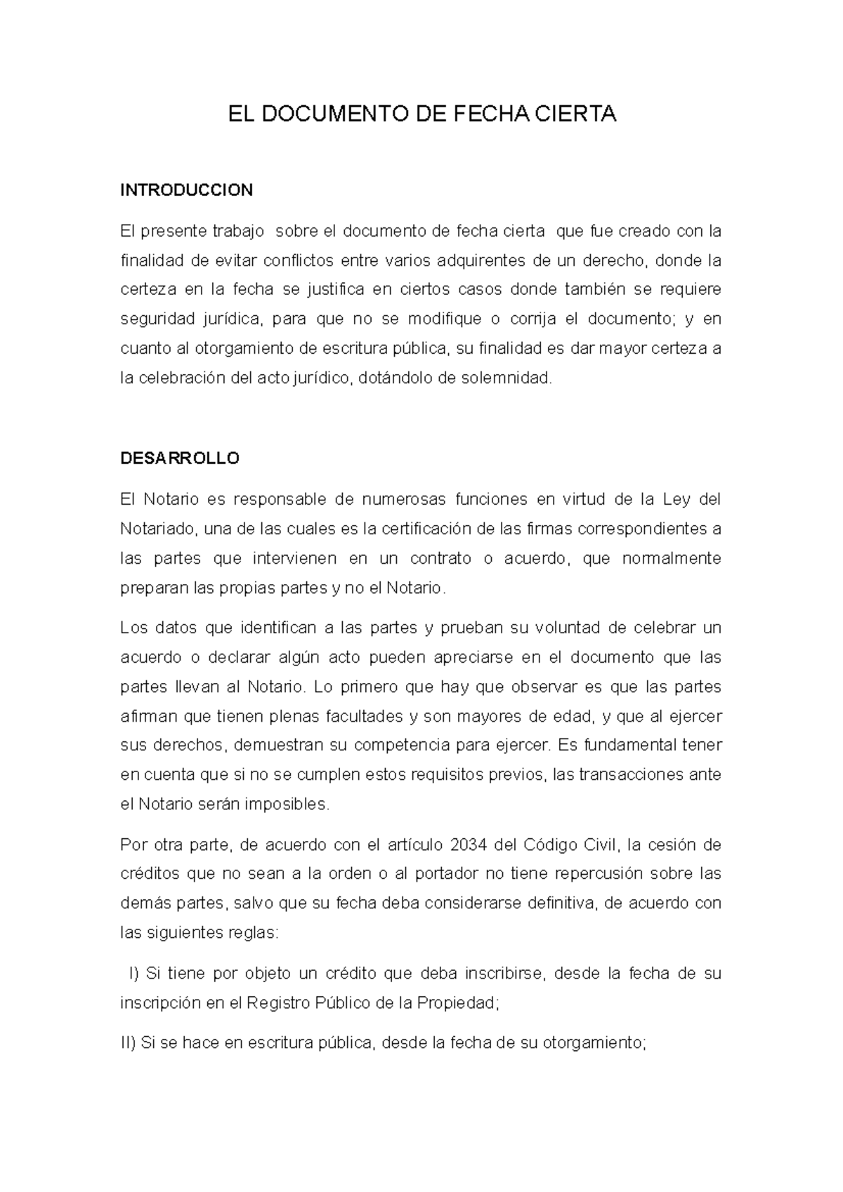 Qu es la fecha cierta el documento de fecha cierta introduccion el