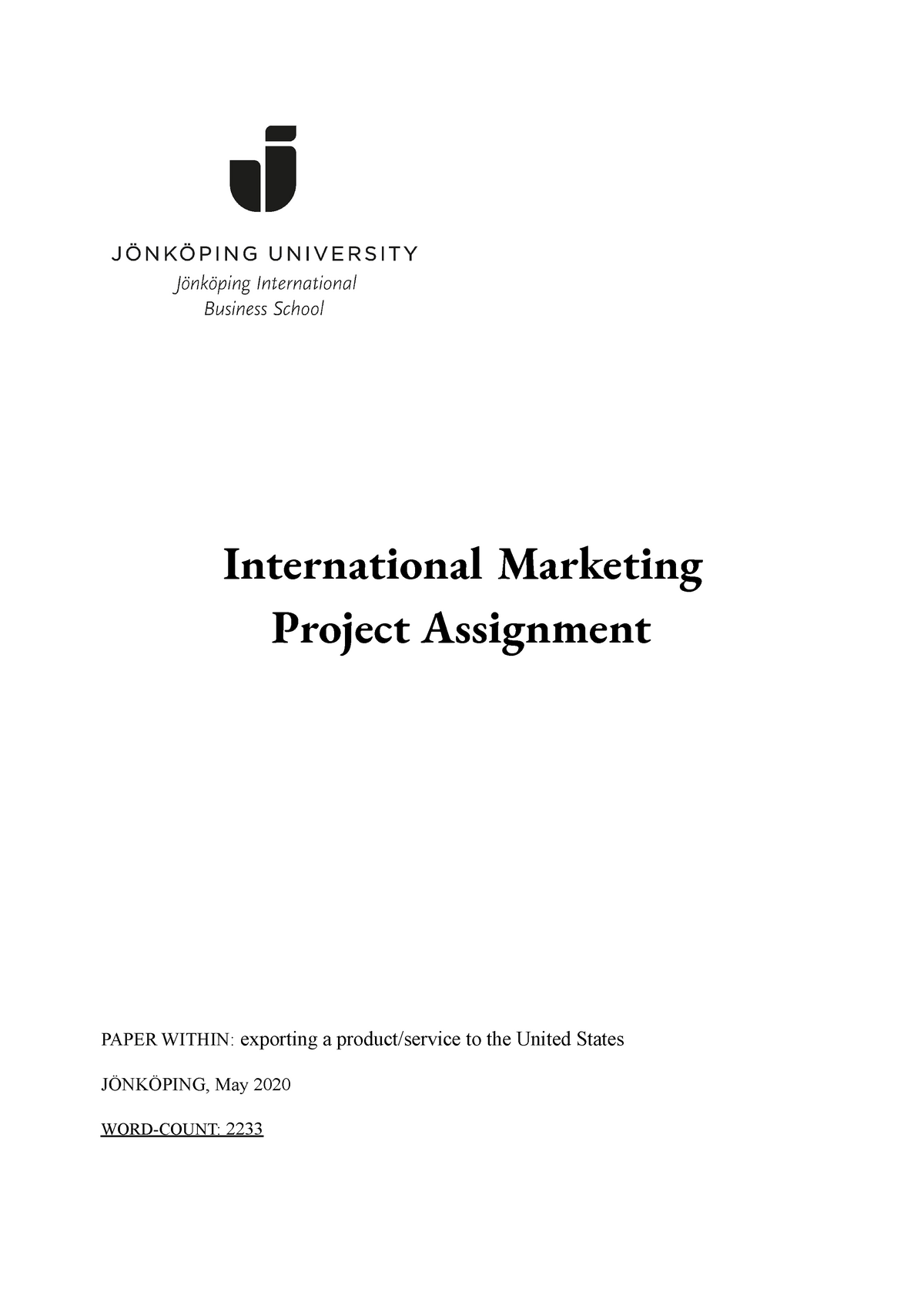 international marketing assignment 2