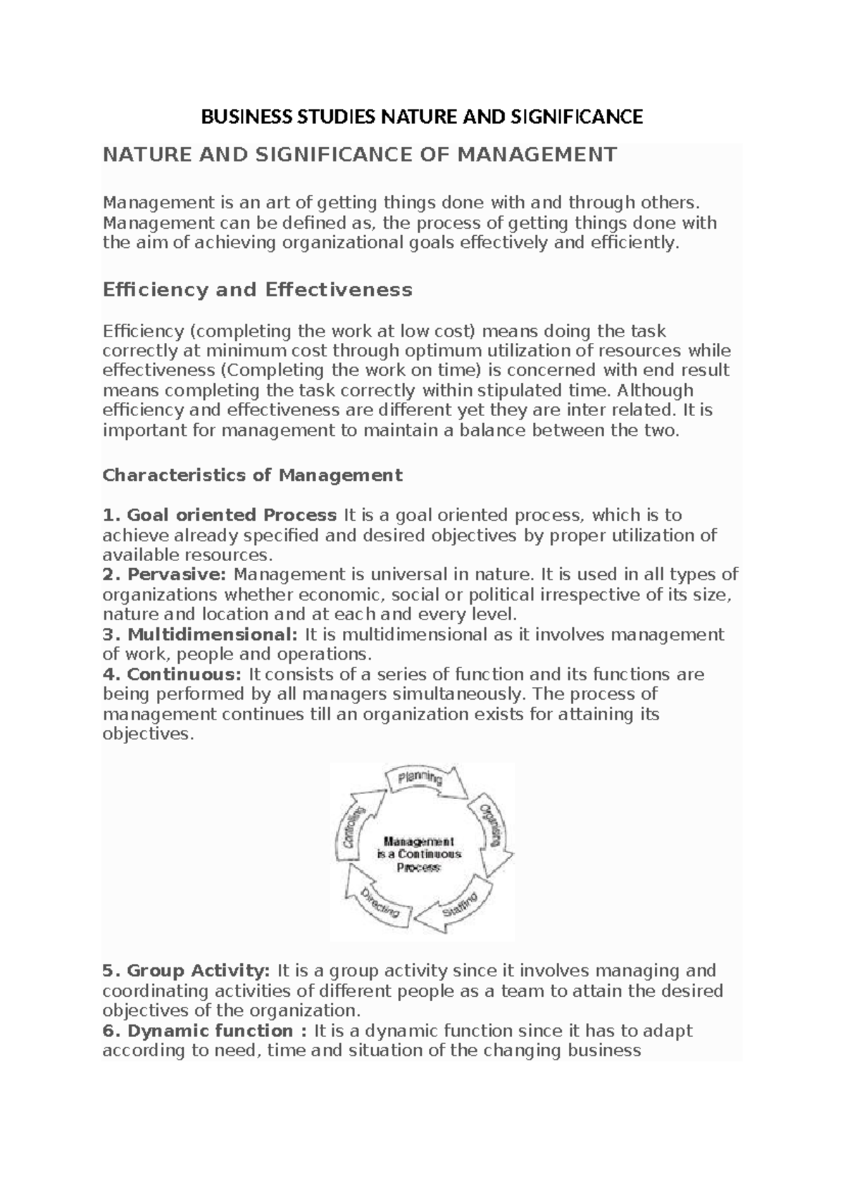 Nature and significance of business studies - BUSINESS STUDIES NATURE ...