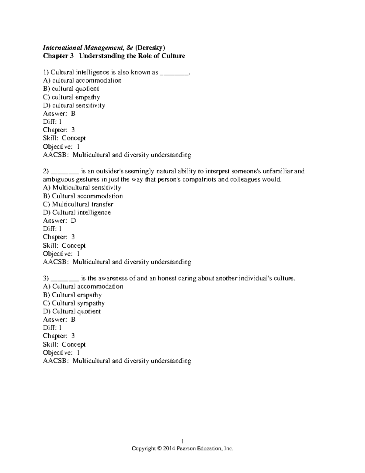 Chapter 3 Test Bank Of International Management - 1 International ...