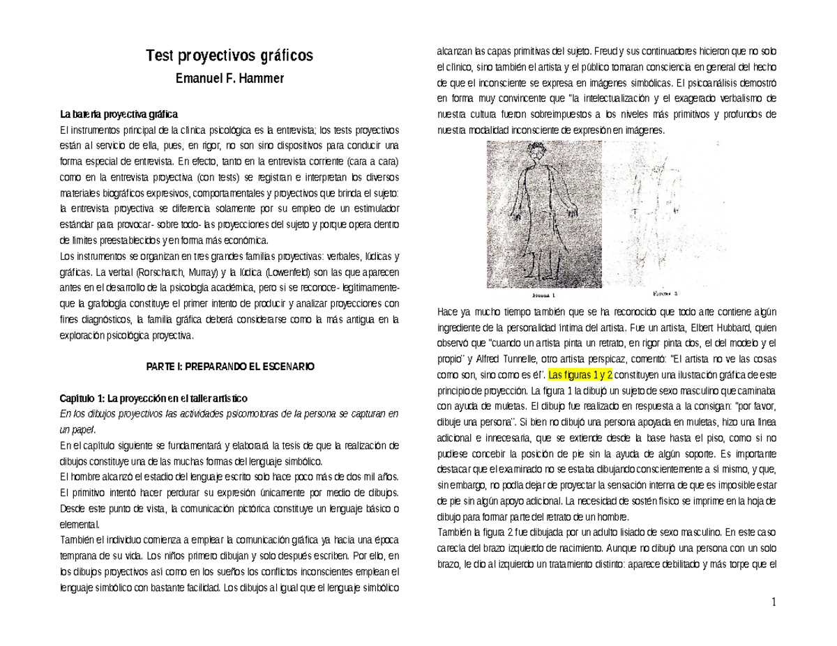 Test Proyectivos Graficos Resumen E Hammer Test Proyectivos