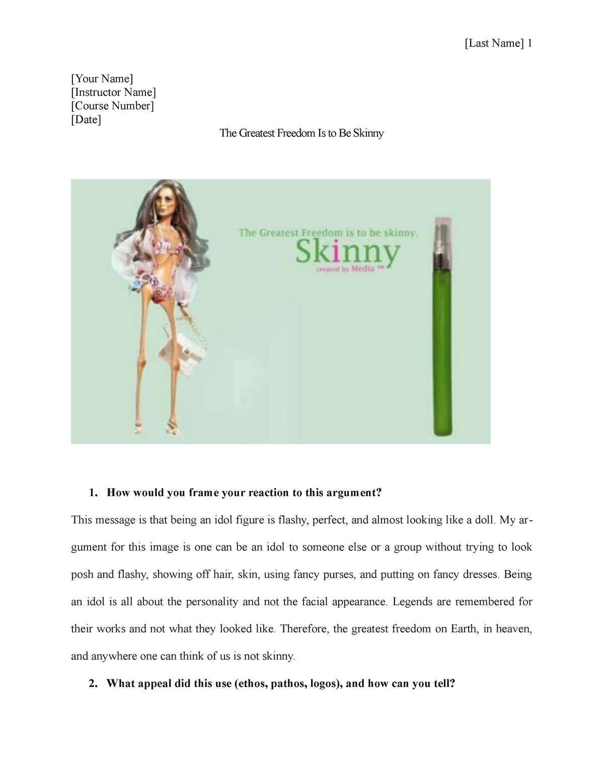 being skinny essay