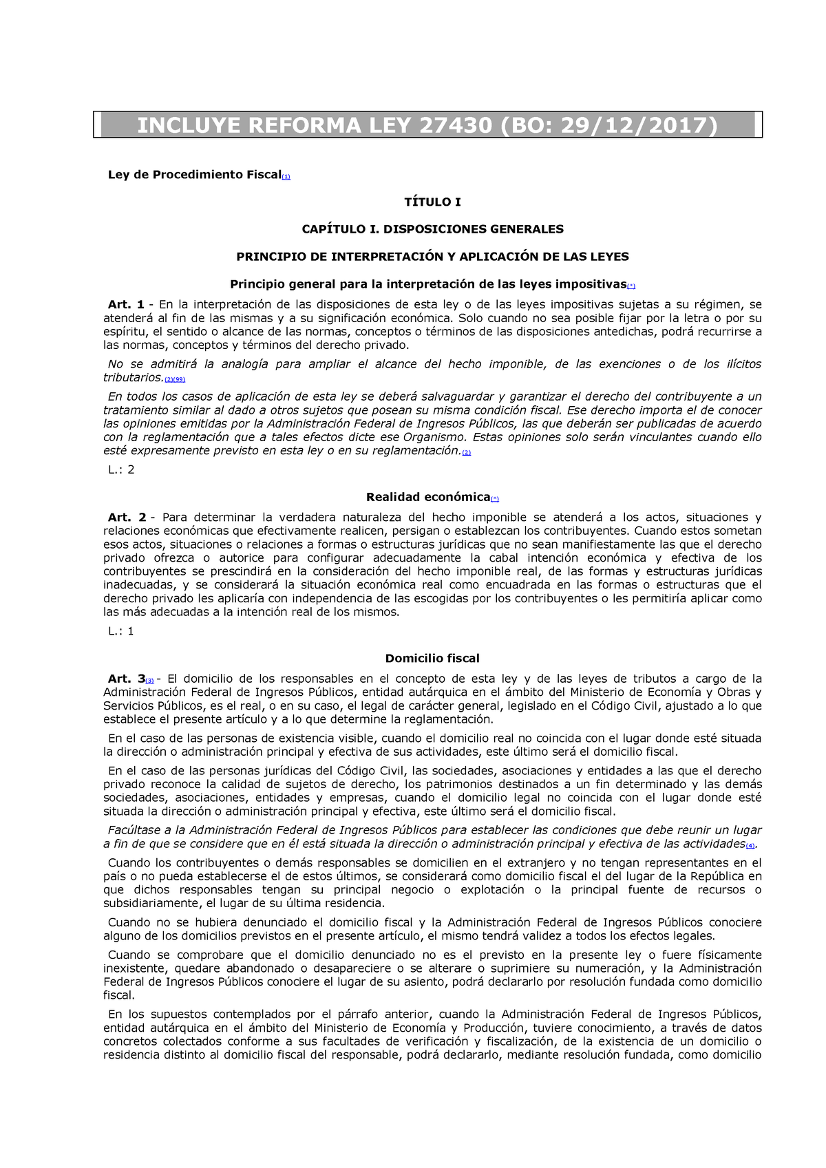 Ley 11.683 - Incluye Modificación Por Ley 27.430 - INCLUYE REFORMA LEY ...