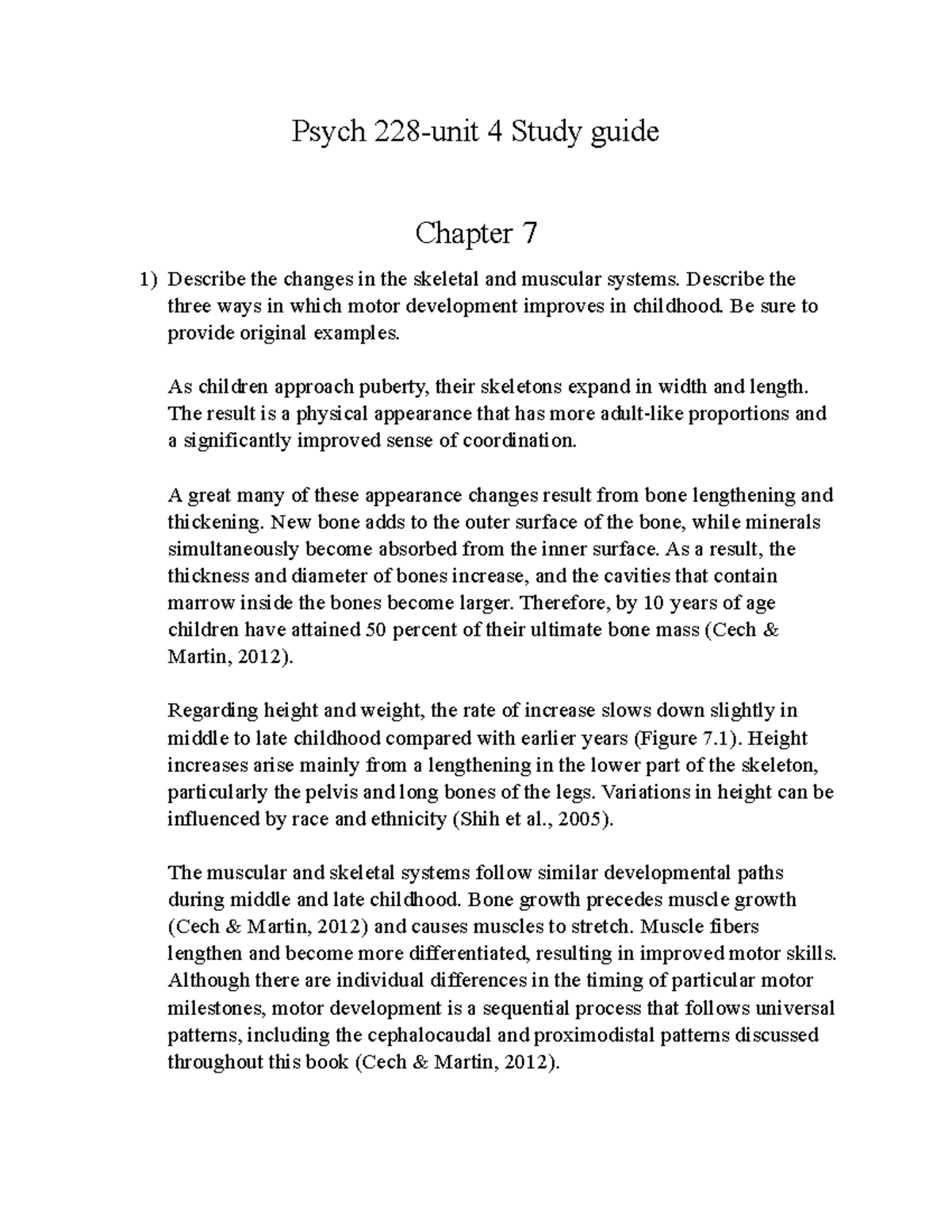 Psych 228 unit 4 Study guide - Psych 228-unit 4 Study guide Chapter 7 ...