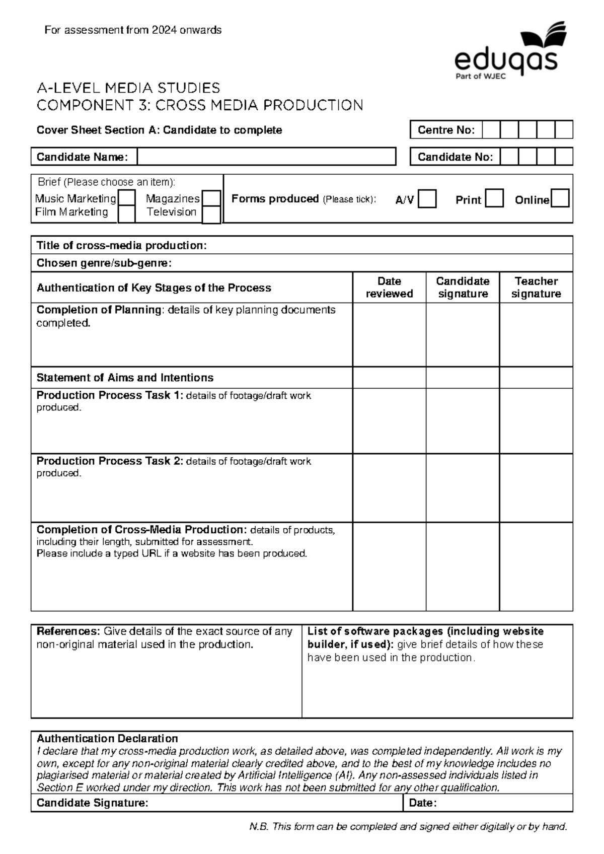 A level component 3 coversheet pdf version - Cover Sheet Section A ...