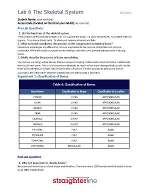 BIO201L+Lab+8+KENY Moreno - Student Name: KENY MORENO Access Code ...