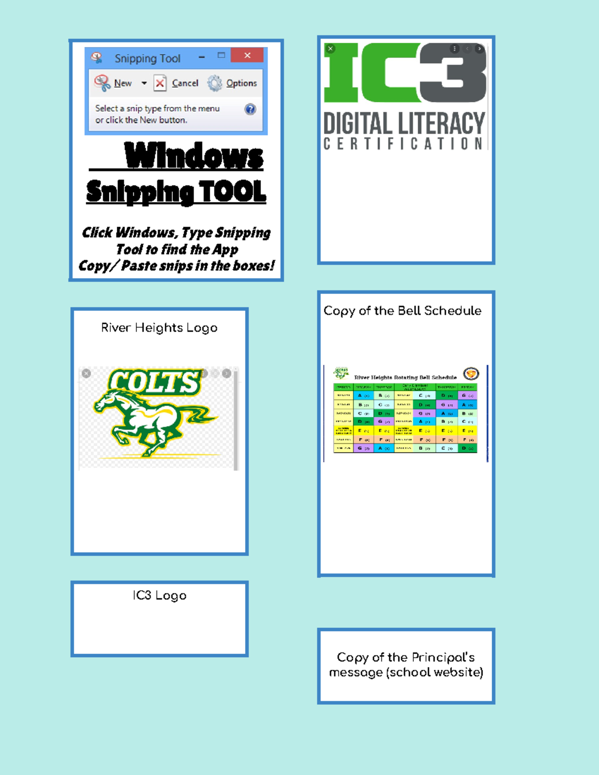 Windows Snip and Sketch Scavenger Hunt - Windows Snipping TOOL Click ...