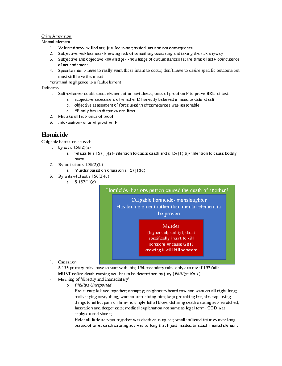 Crim B Exam Notes - Summary Criminal Law B And Criminal Procedure ...