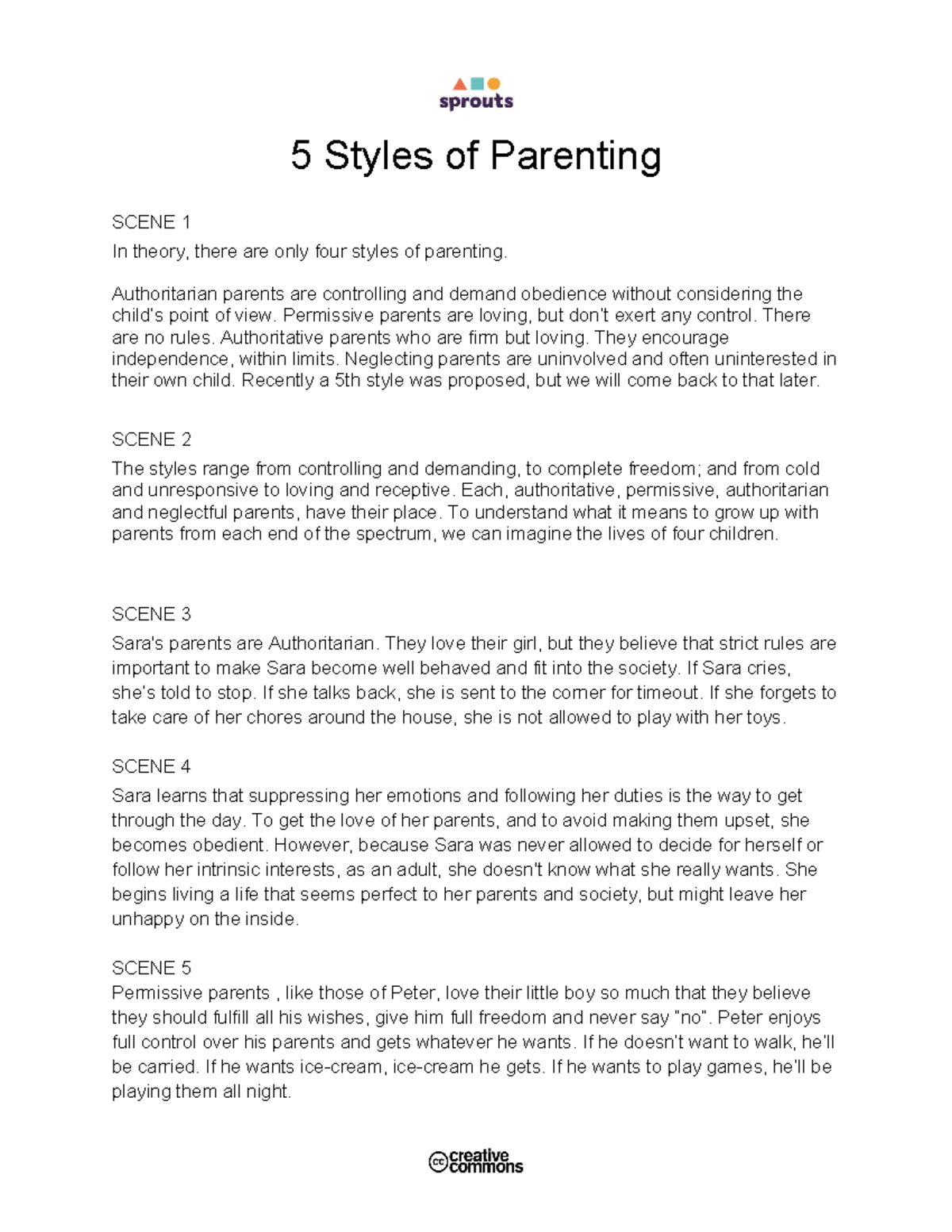 Parenting Styles - 5 Styles of Parenting SCENE 1 In theory, there are ...