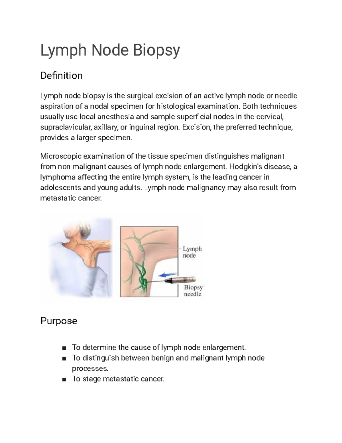 Lymph Node Biopsy - carmines - Lymph Node Biopsy Definition Lymph node ...