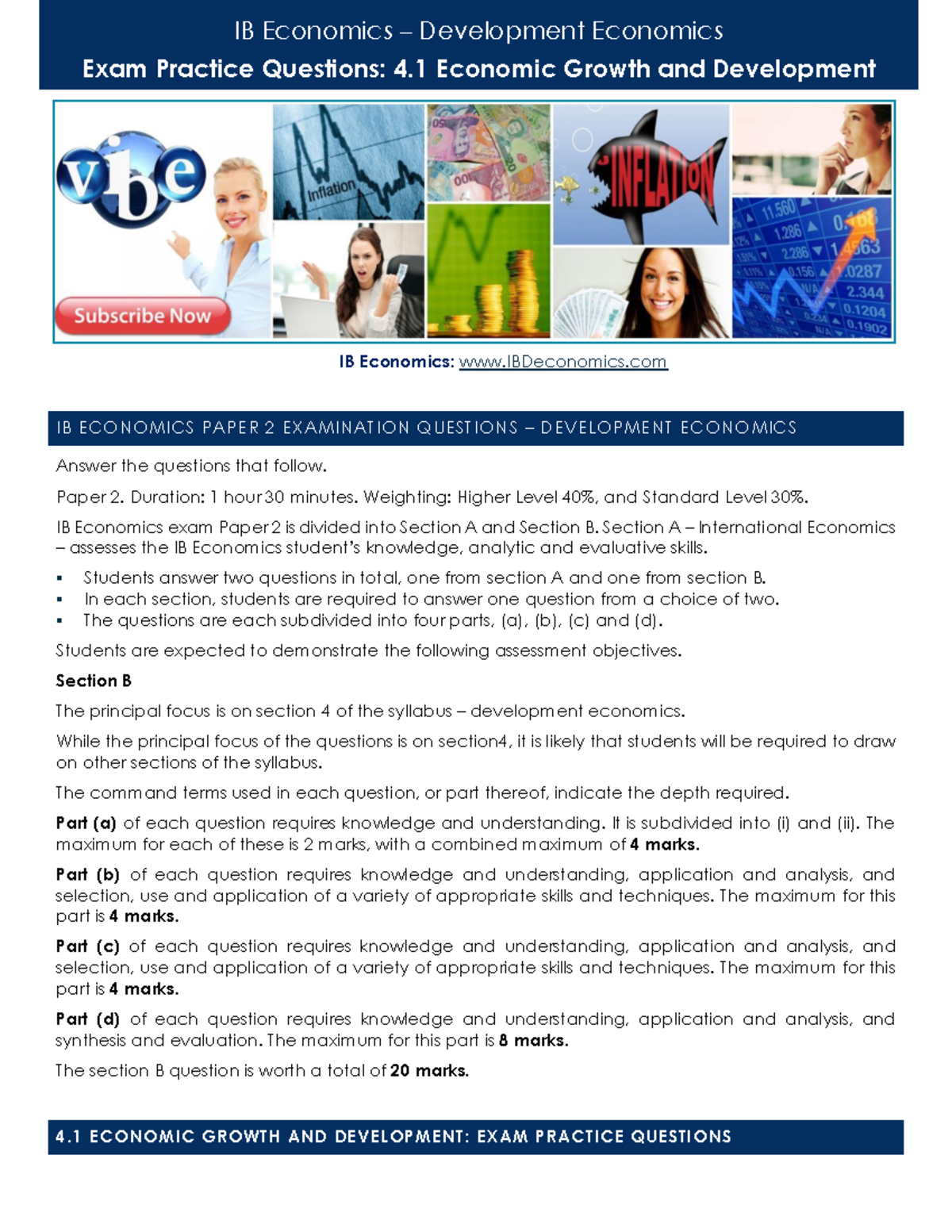 Ib economics - 4 - It is a good note - IB Economics – Development ...