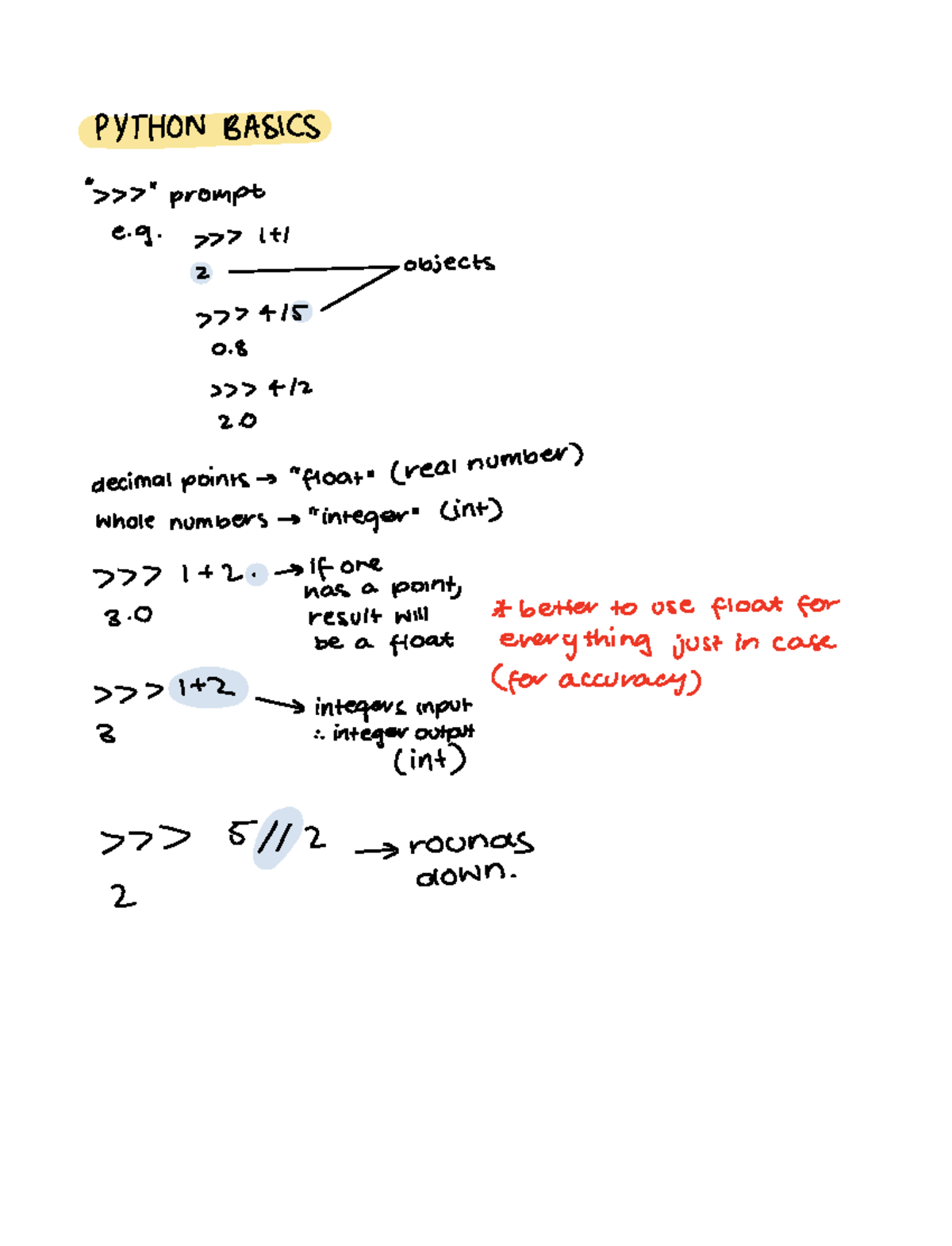 COMP Lecture 1 (week 2) - PYTHON BASICS 77 prompt e g z I 11 Z objects ...