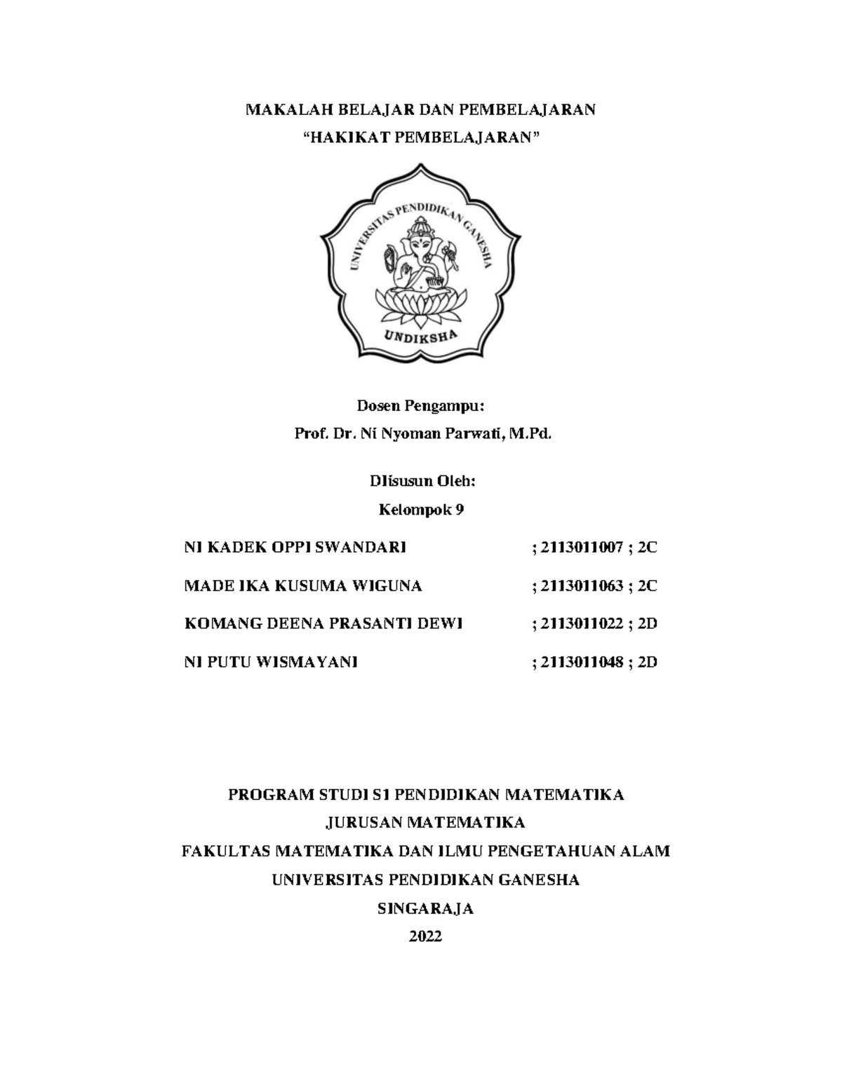 Hakikat Pembelajaran - Ewewddgqrgwrherhe - MAKALAH BELAJAR DAN ...