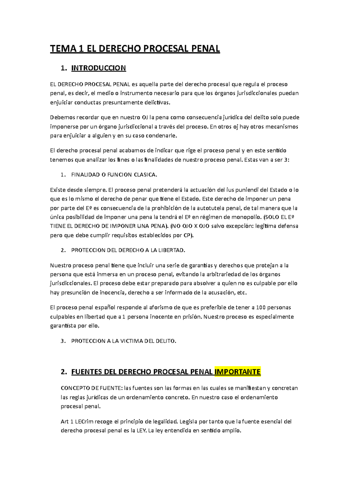 TEMA 1 EL Derecho Procesal Penal - TEMA 1 EL DERECHO PROCESAL PENAL 1 ...