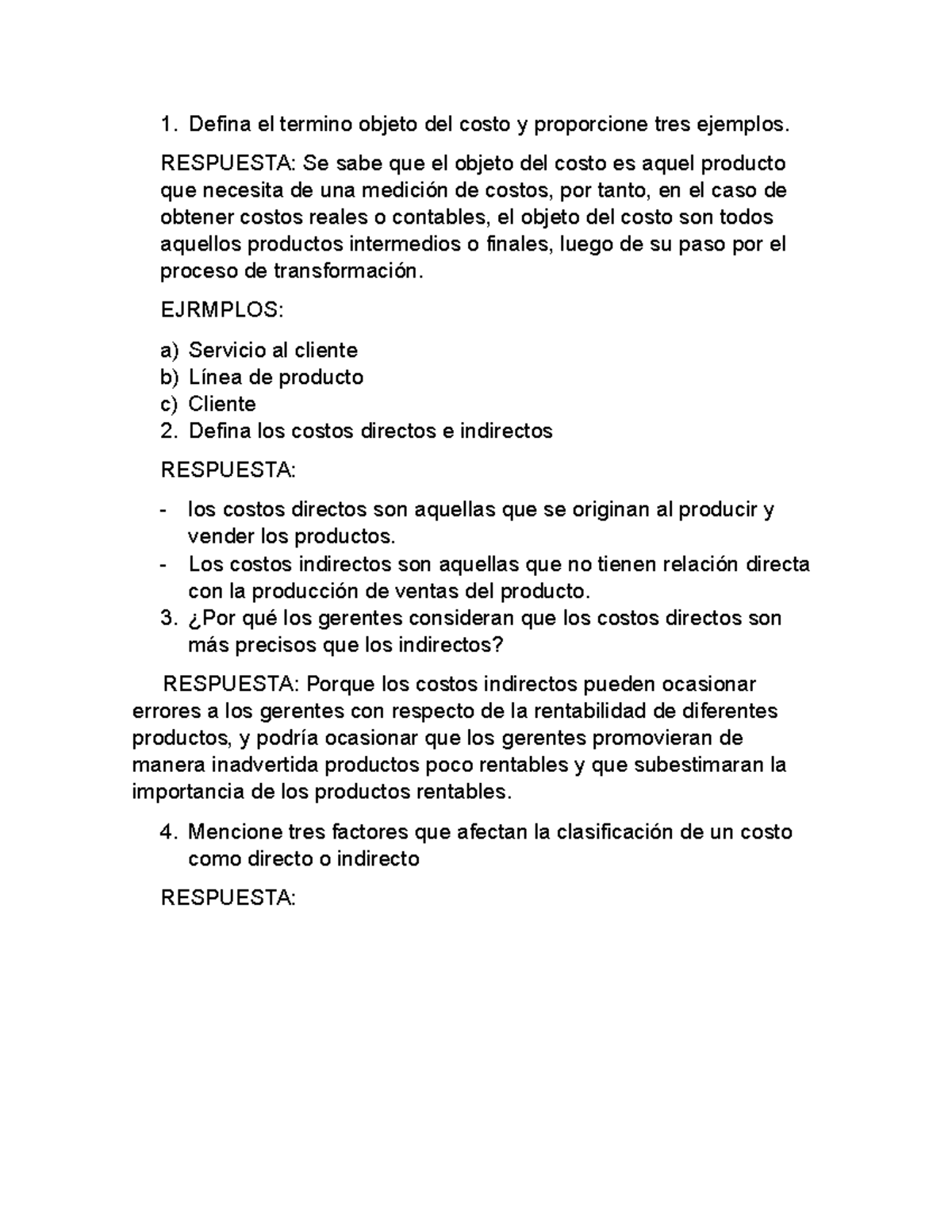 Defina El Termino Objeto Del Costo Y Proporcione Tres Ejemplos ...