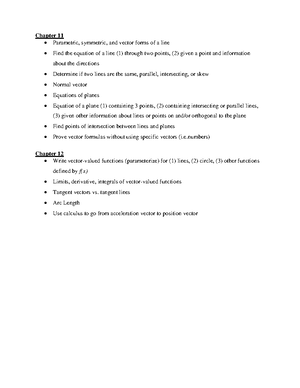 Chapter 13 - Calculus 3 notes and examples - 13. vectors · Def: A ...