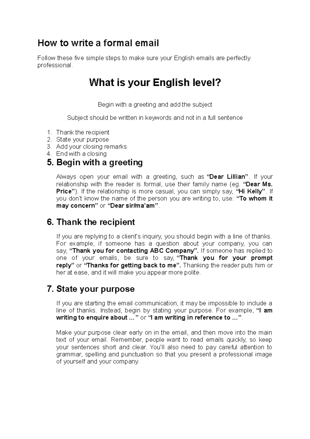 IngliszTiczer.pl: Formal and Semi-formal Emails - How to write an email in  English? Dos & Don'ts (Jak napisać maila po angielsku?)