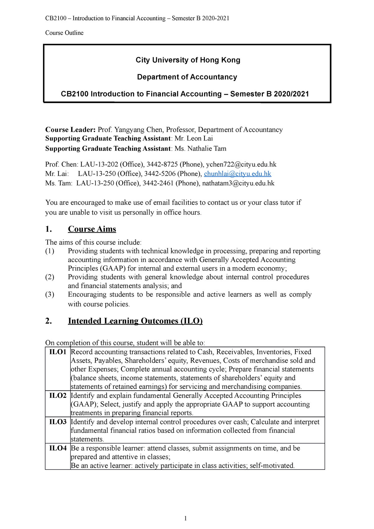 CB2100 2020-21 (Sem B) Course Outline - Course Outline City University ...