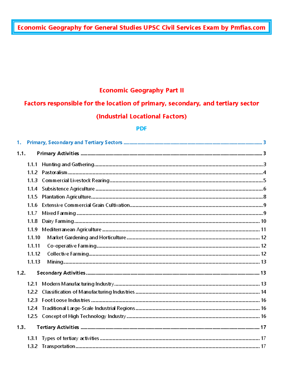 economic geography assignment