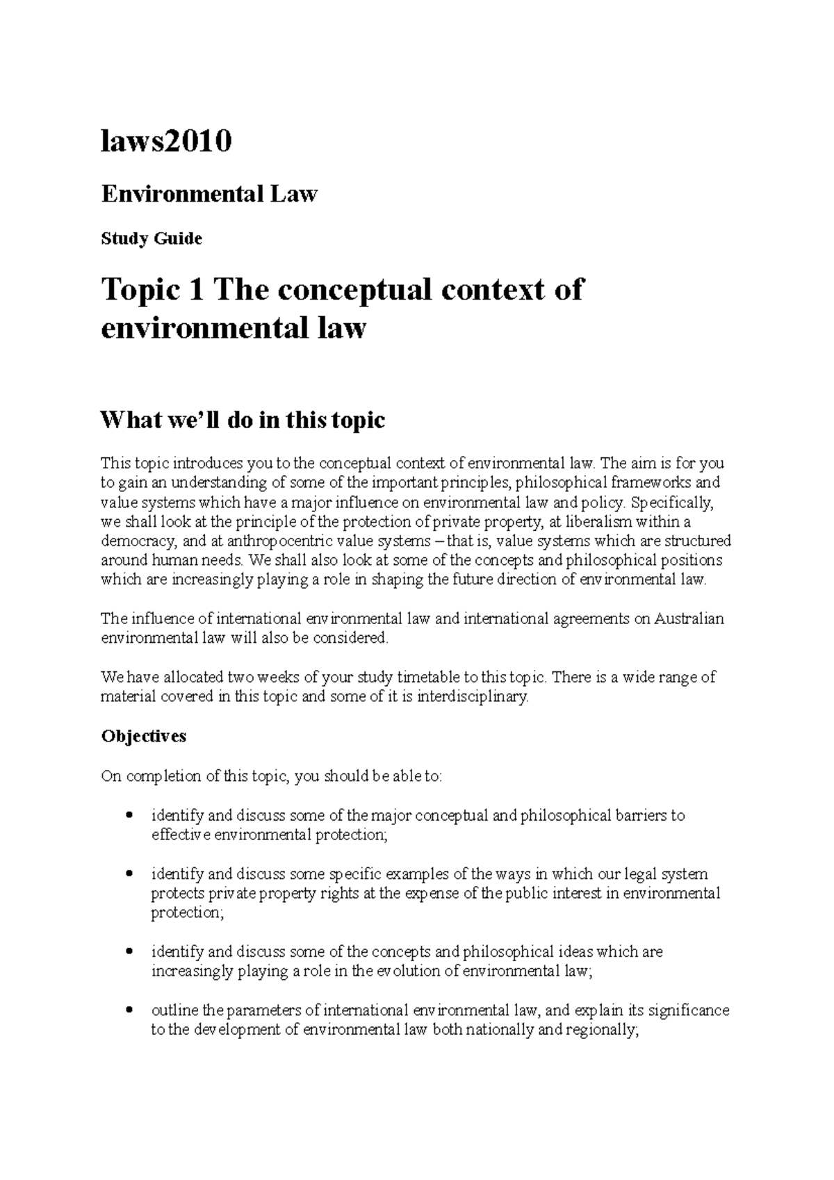 environmental law essay questions