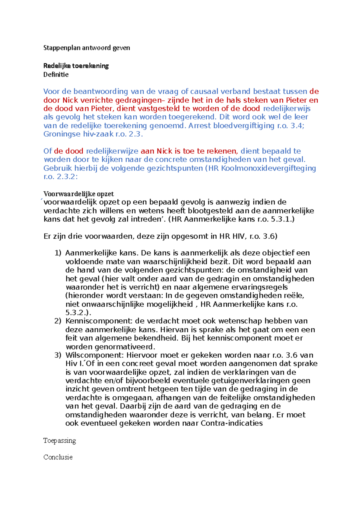 Stappenplan antwoord geven Stappenplan antwoord geven Redelijke toerekening Definitie Voor de Stappenplan antwoord geven Stappenplan antwoord geven Redelijke toerekening Definitie Voor de