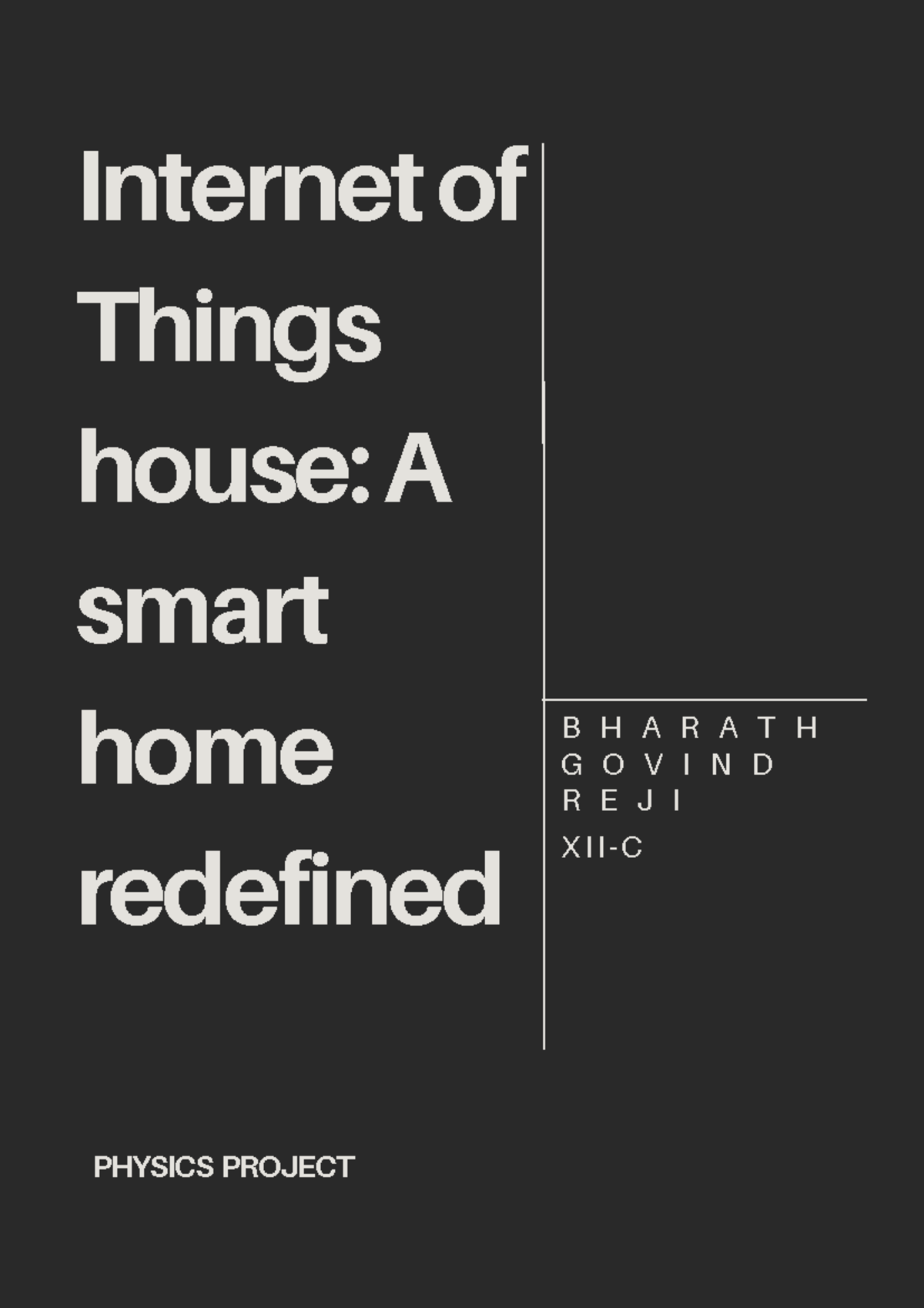 Io T house project - dds - Internet of Things house: A smart home ...