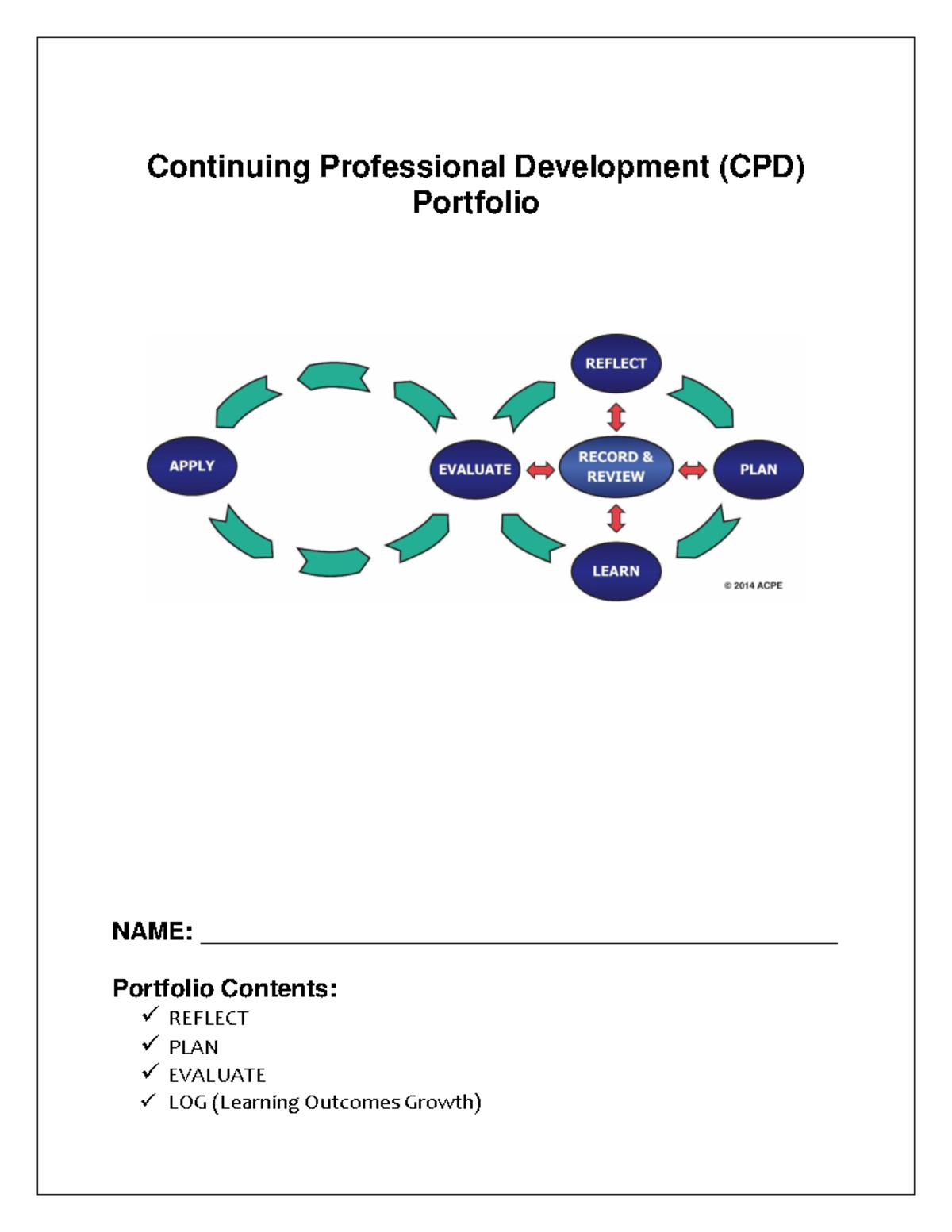 Sample CPDPortfolio Continuing Professional Development (CPD