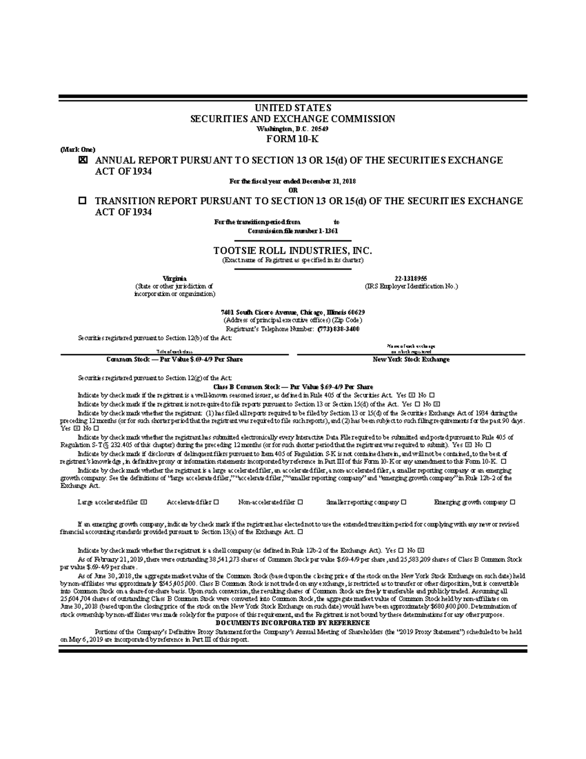 Form 10K Annual Filing - **UNITED STATES SECURITIES AND EXCHANGE ...