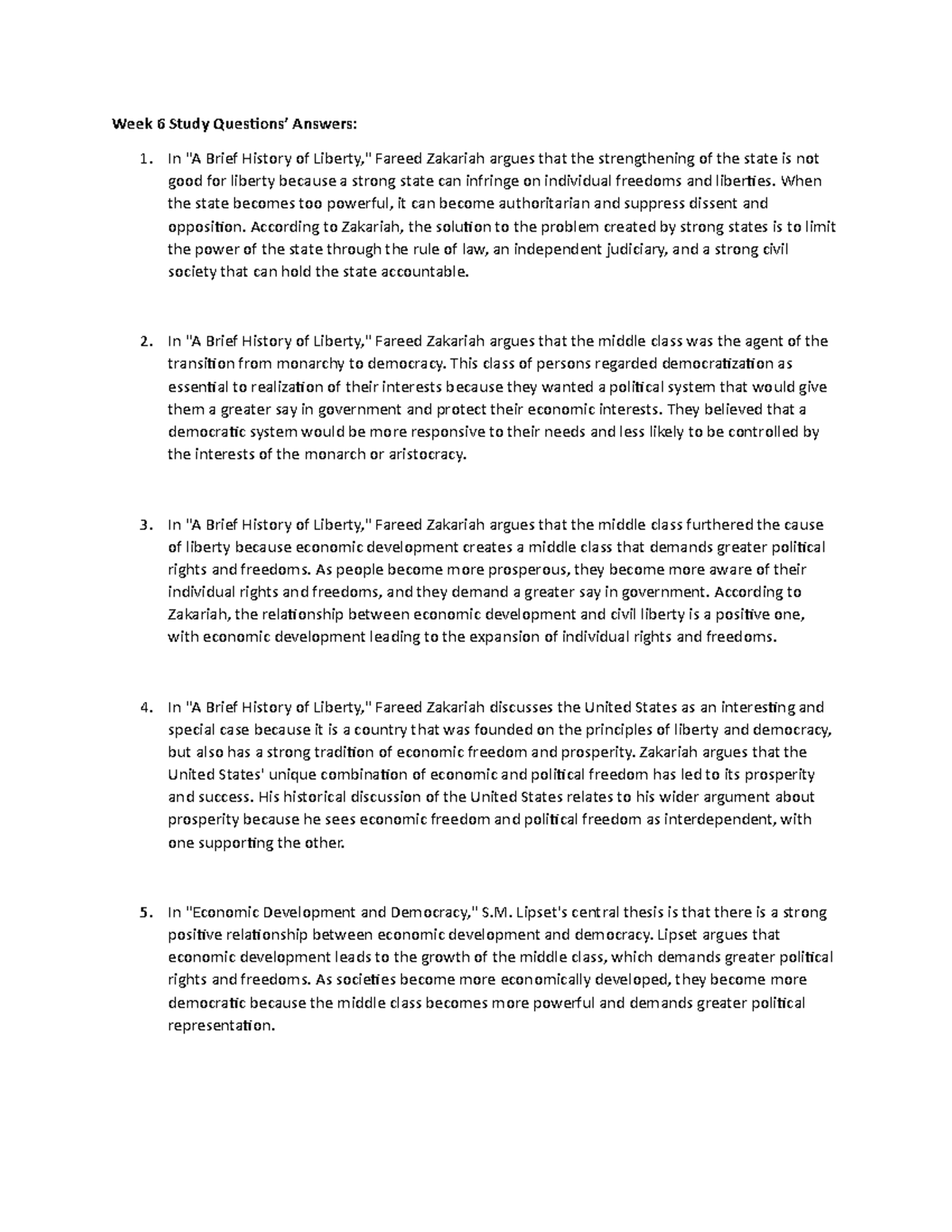 Study Questions Week6-week12 LSO121 - Week 6 Study Questions’ Answers ...