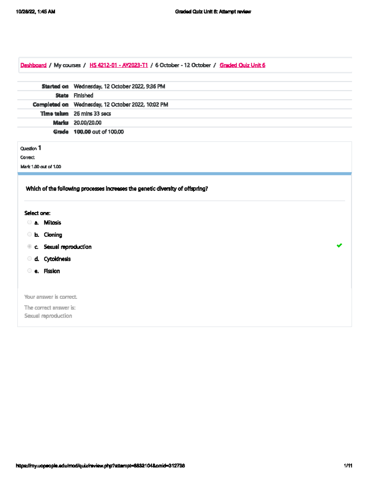 HS 4212 Graded Quiz Unit 6 Attempt Review - 1:45 AM Graded Quiz Unit 6 ...