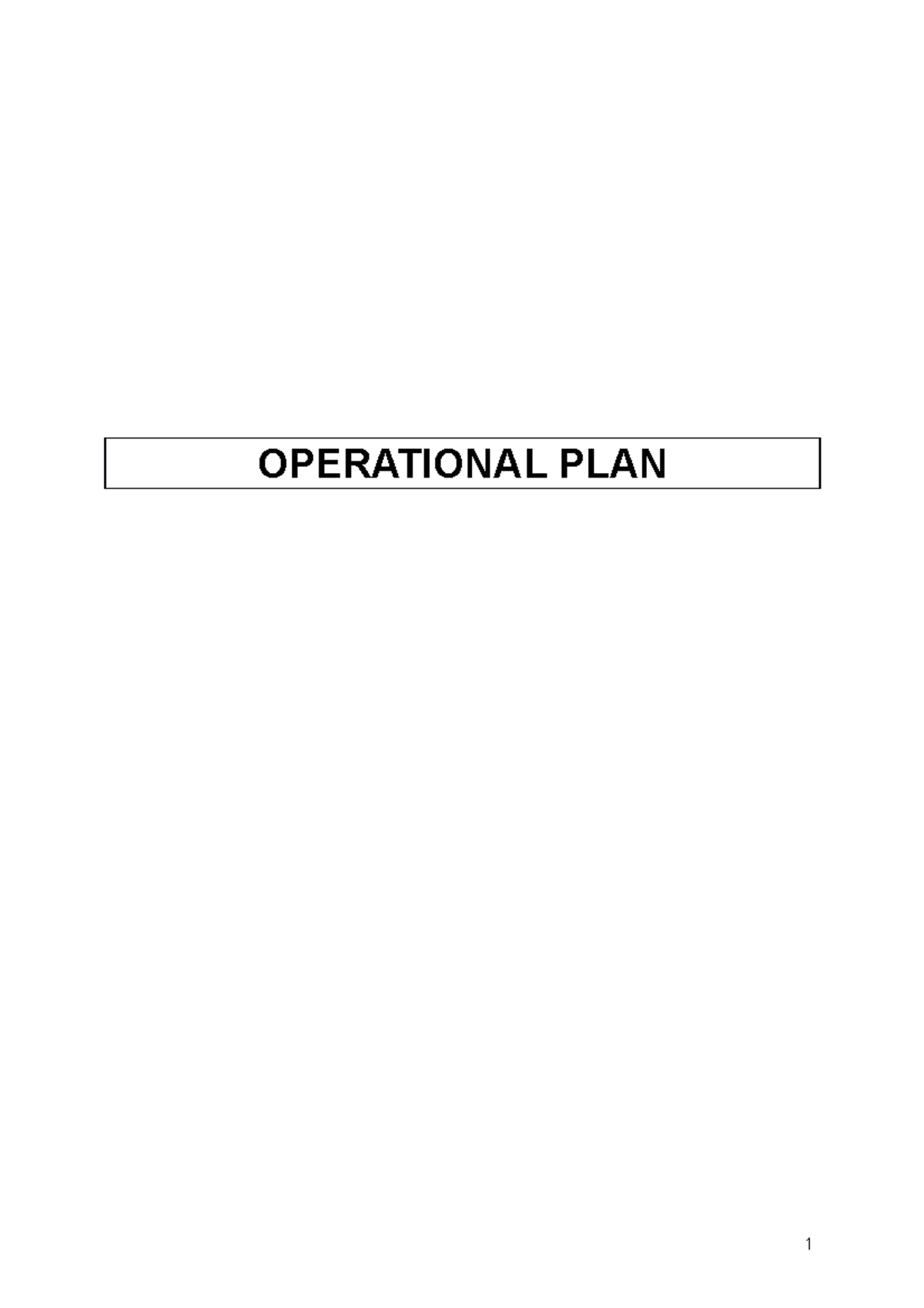 Operational edit - tuto - OPERATIONAL PLAN 6 Operational Plan (Arial 12 ...