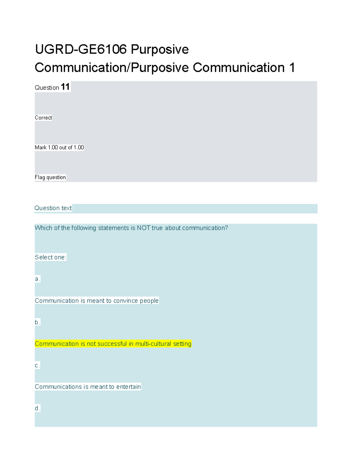 Untitled Document Purposive Communication - Prelim- Exam - UGRD-GE6106 ...