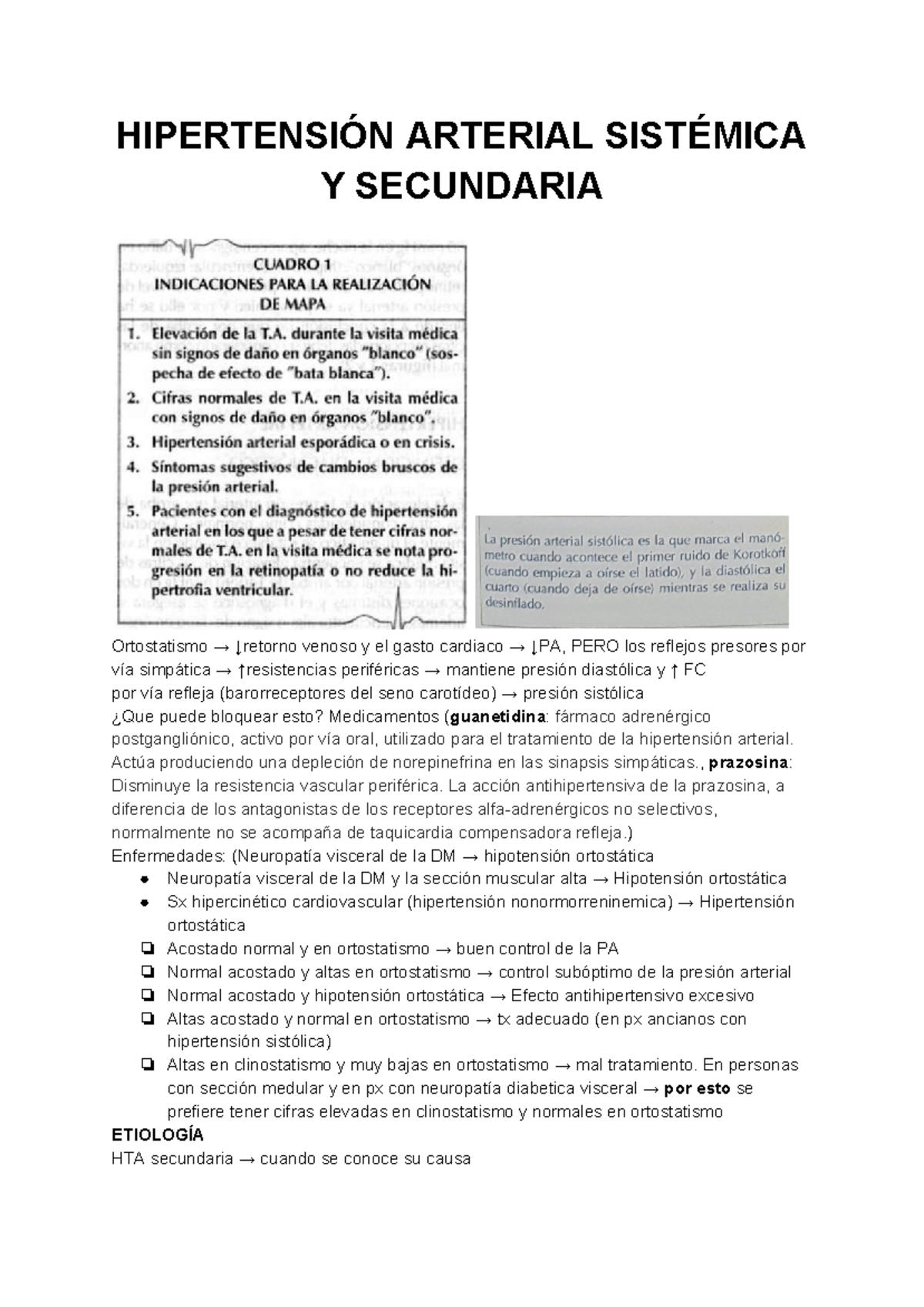 Hipertensión Arterial Sistémica Y Secundaria Manual Cto De Medicina Y Cirugía HipertensiÓn