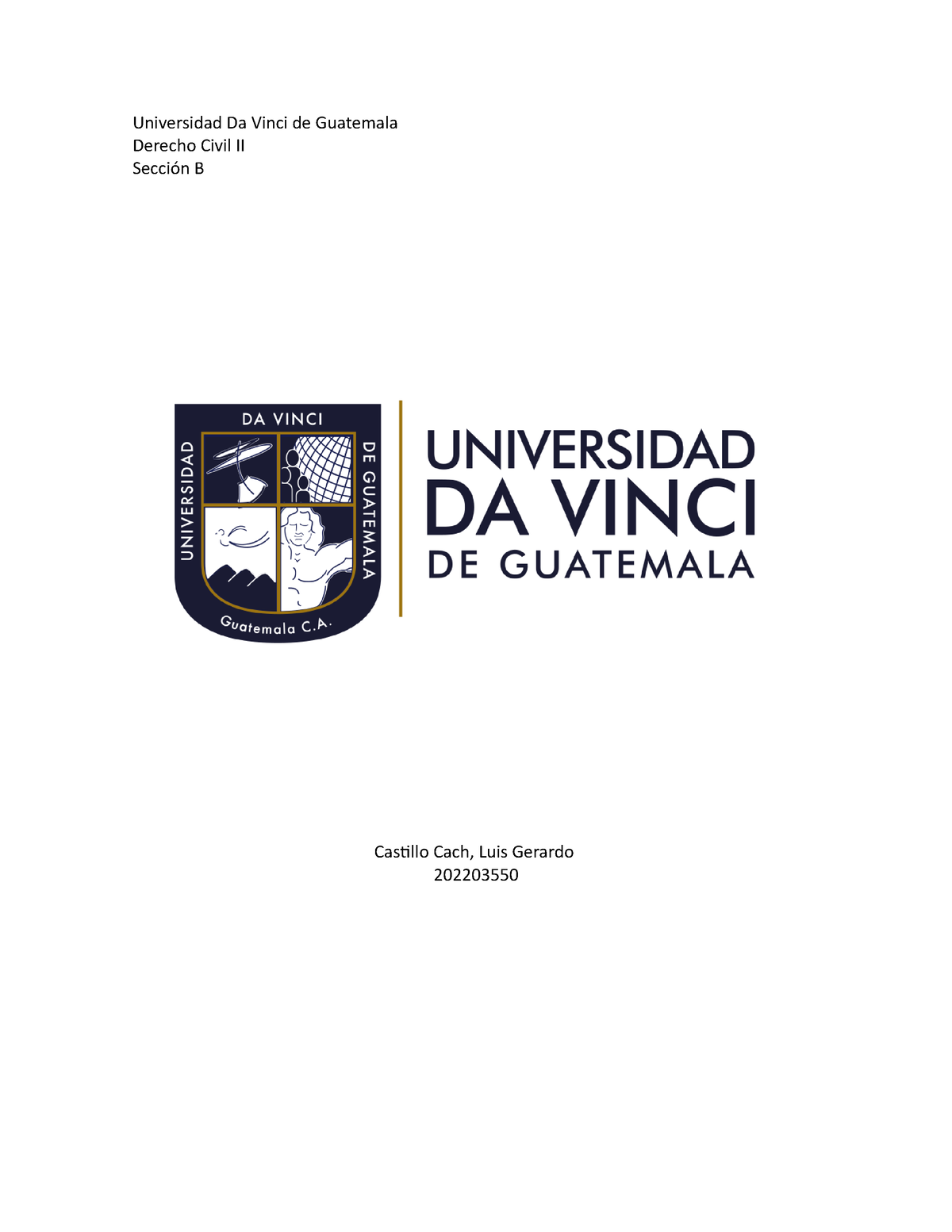 Tarea 1civildos - Gracias - Universidad Da Vinci De Guatemala Derecho ...