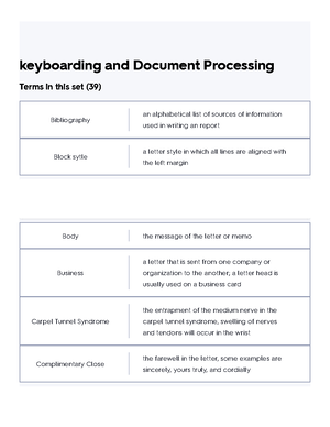 A Beka Keyboarding And Document Processing Test 2 Flashcards Quizlet ...