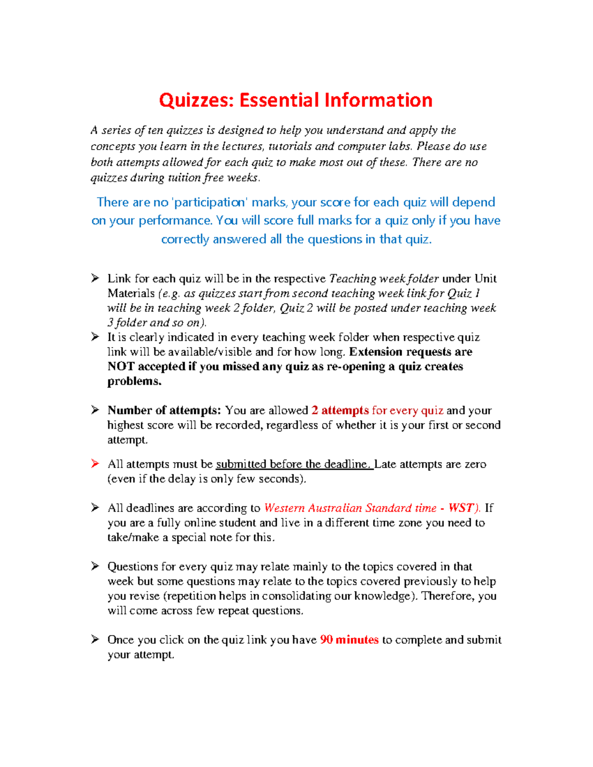 EPID1000 Foundations of Biostatistics and Epidemiology Quizzes