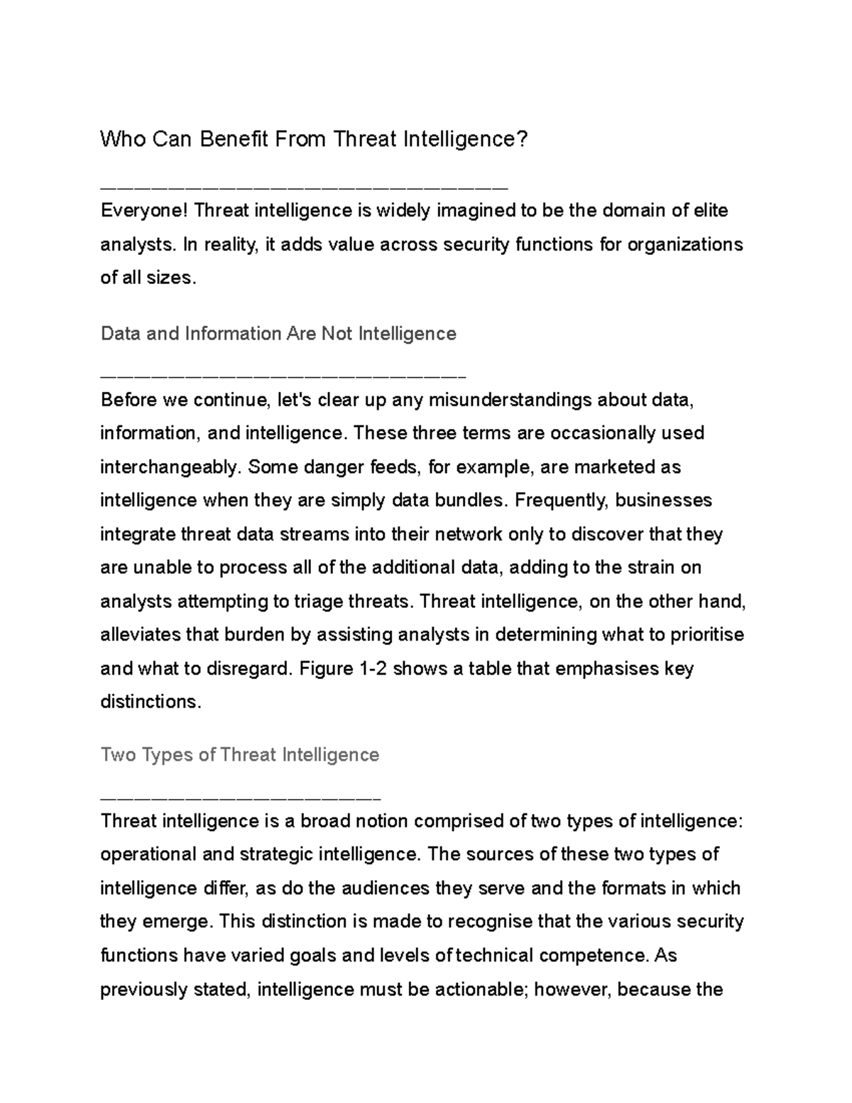 The Threat Intelligence Handbook Chapter 1 Part 2 - Who Can Benefit ...