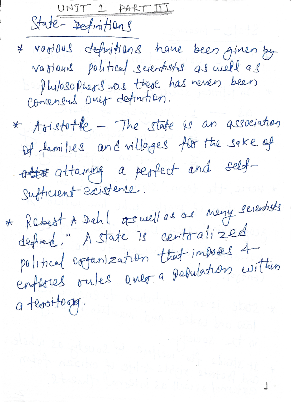 Unit 1 - Part III - Pol Science - UNIT 1 PART Definitions various ...