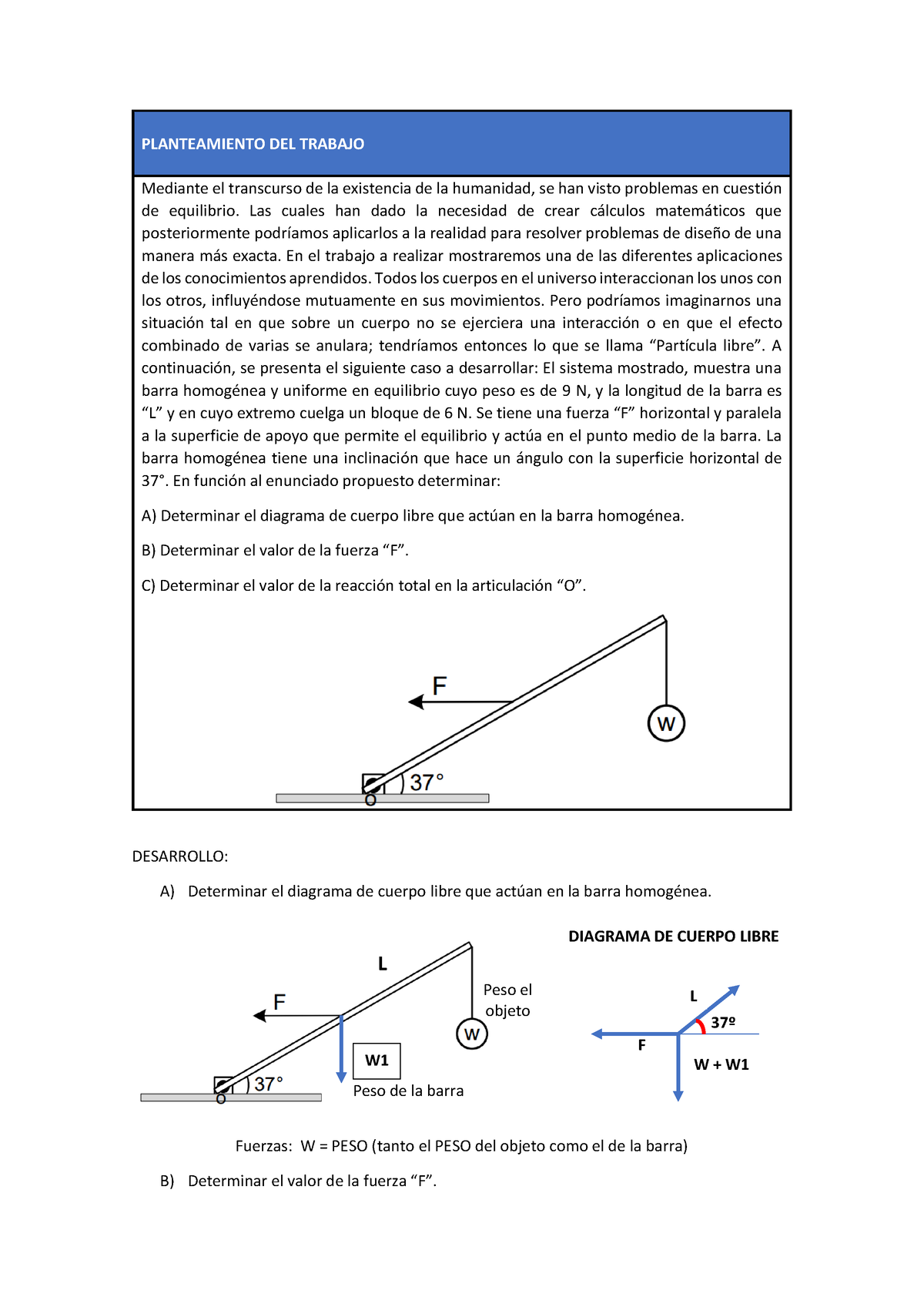 Leyes DE Newton - Resolviendo Ejercícios - PLANTEAMIENTO DEL TRABAJO ...