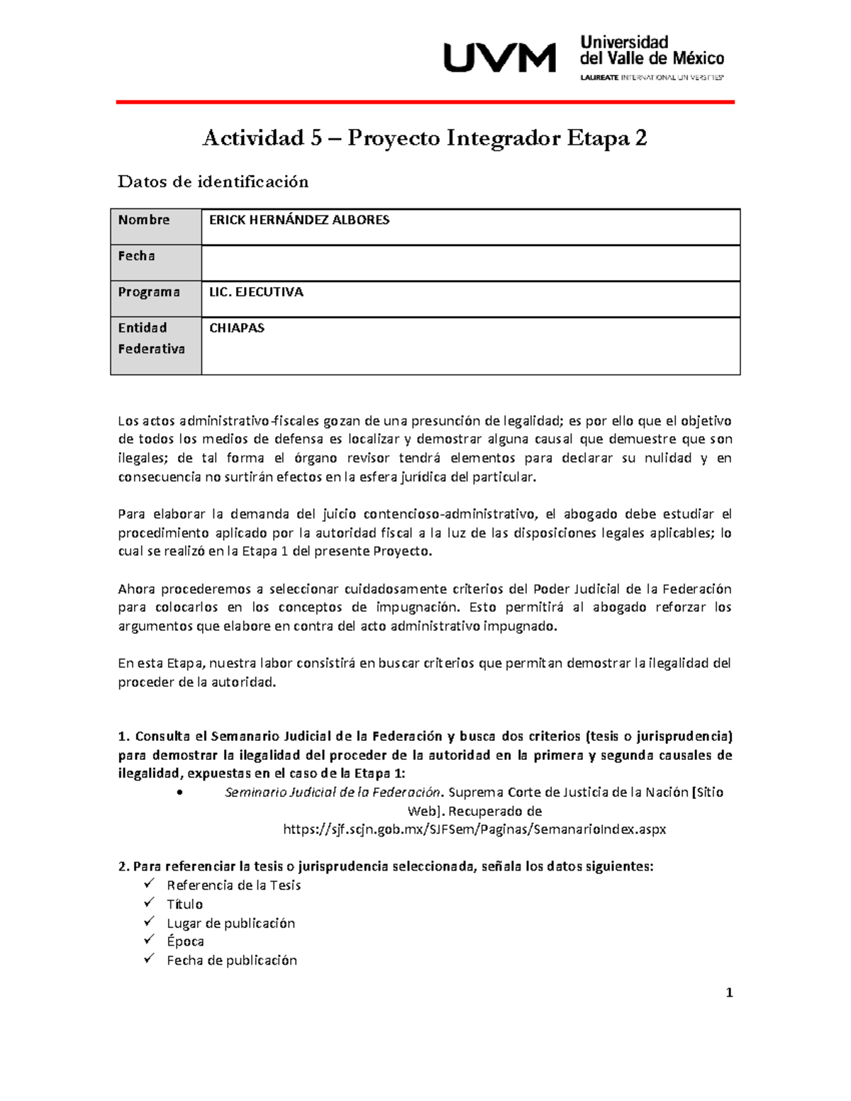 Actividad 5 _ Proyecto Integrador Etapa 2 - Actividad 5 – Proyecto ...