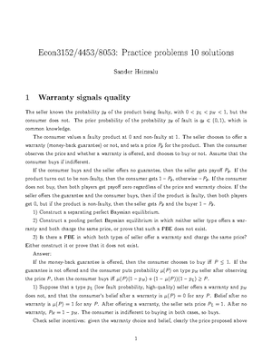 Practice Problems 6 Sols - Econ3152/4453/8053: Practice Problems 6 ...