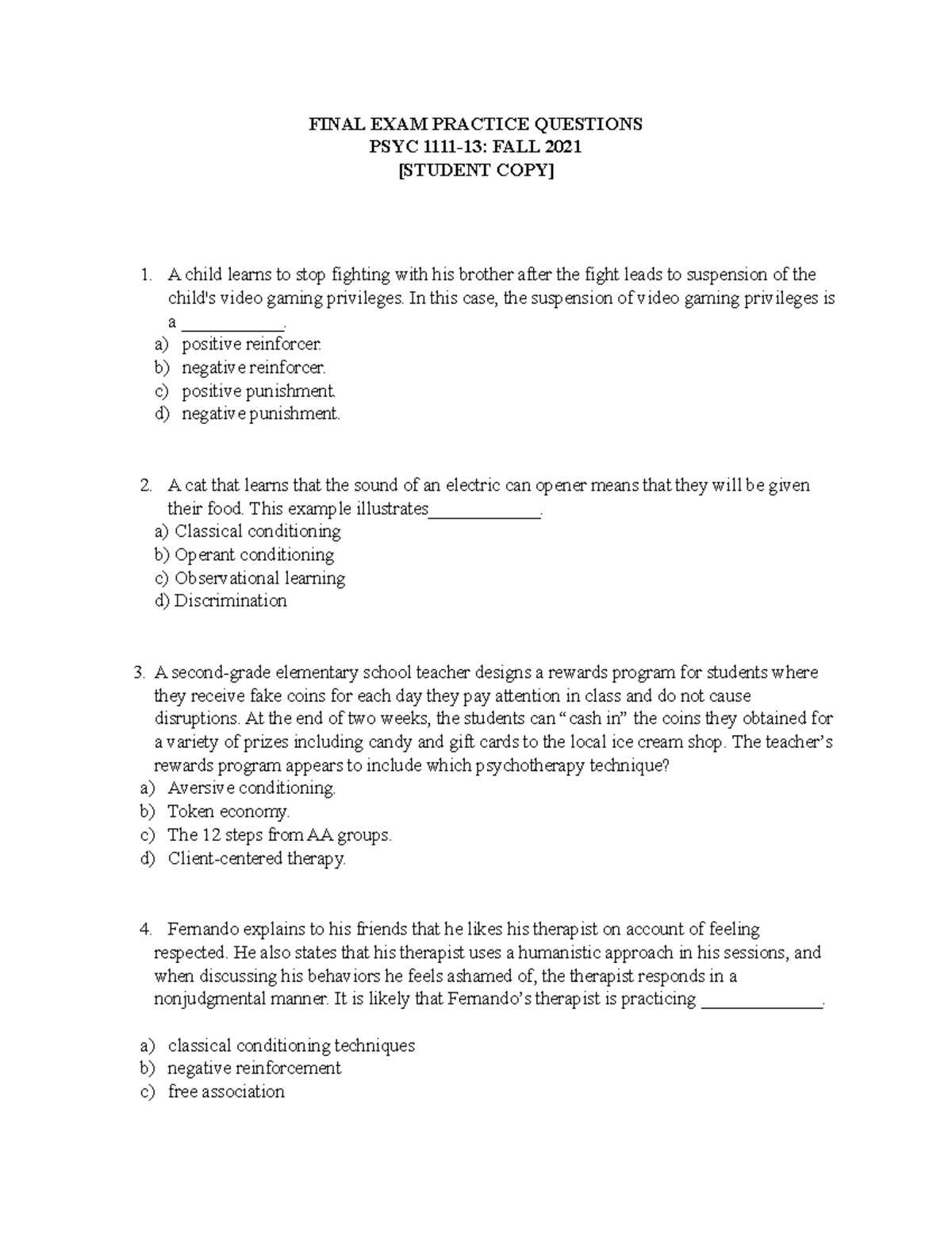 Final Exam Practice Questions student Copy FINAL EXAM PRACTICE final-exam-practice-questions-student-copy-final-exam-practice