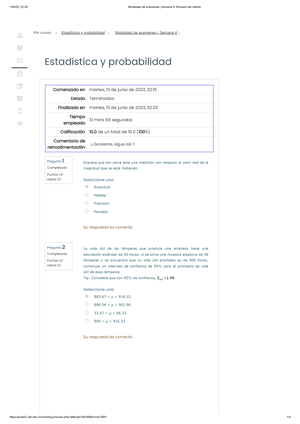 Estadistica Y Probabilidad Semana 4 - Nombre De La Materia Estadística ...