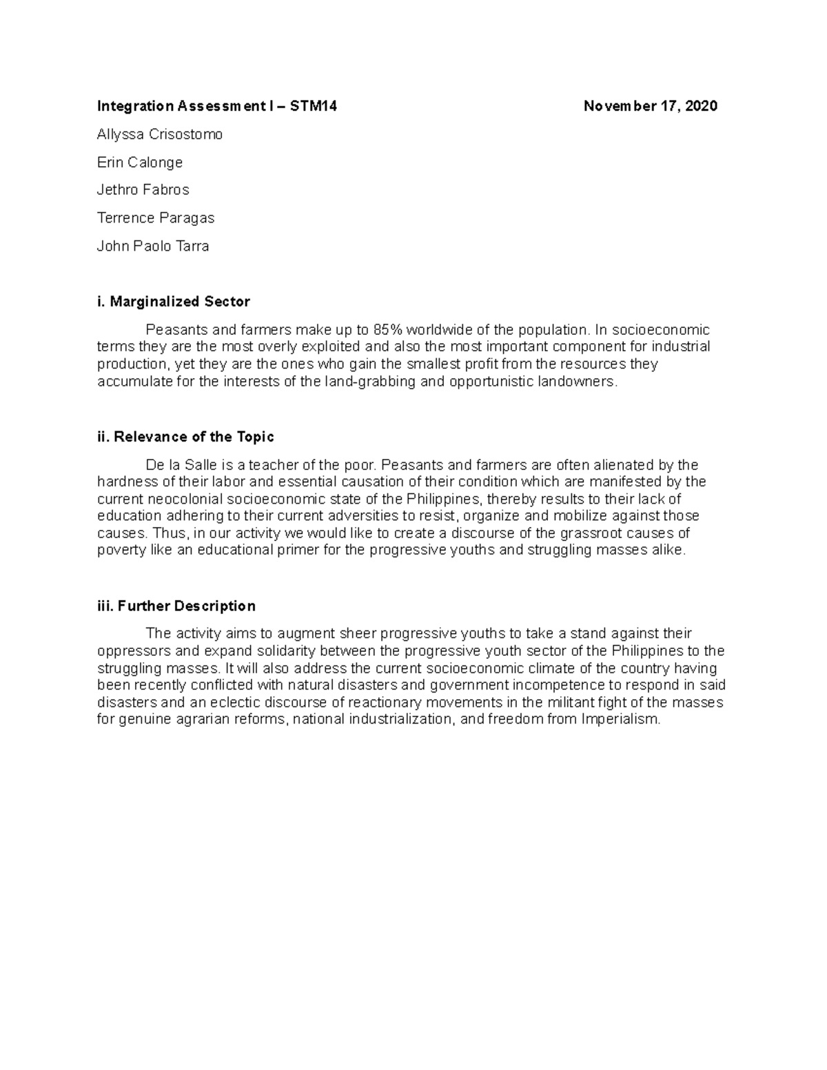 Group 6 STM14 Thesis La Salle Dasma Studocu