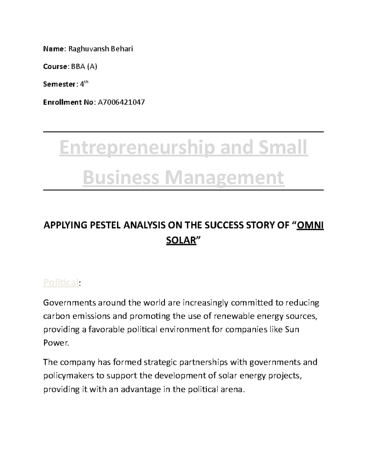 PSDA 2 - assignment - Name: Raghuvansh Behari Course: BBA (A) Semester ...