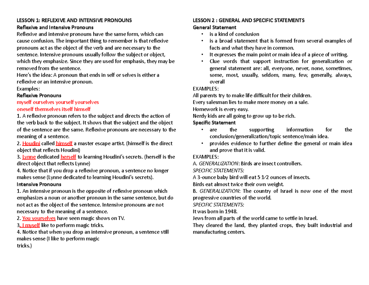 English - Lecture notes 1-5 - Science, Technology, Engineering, and ...