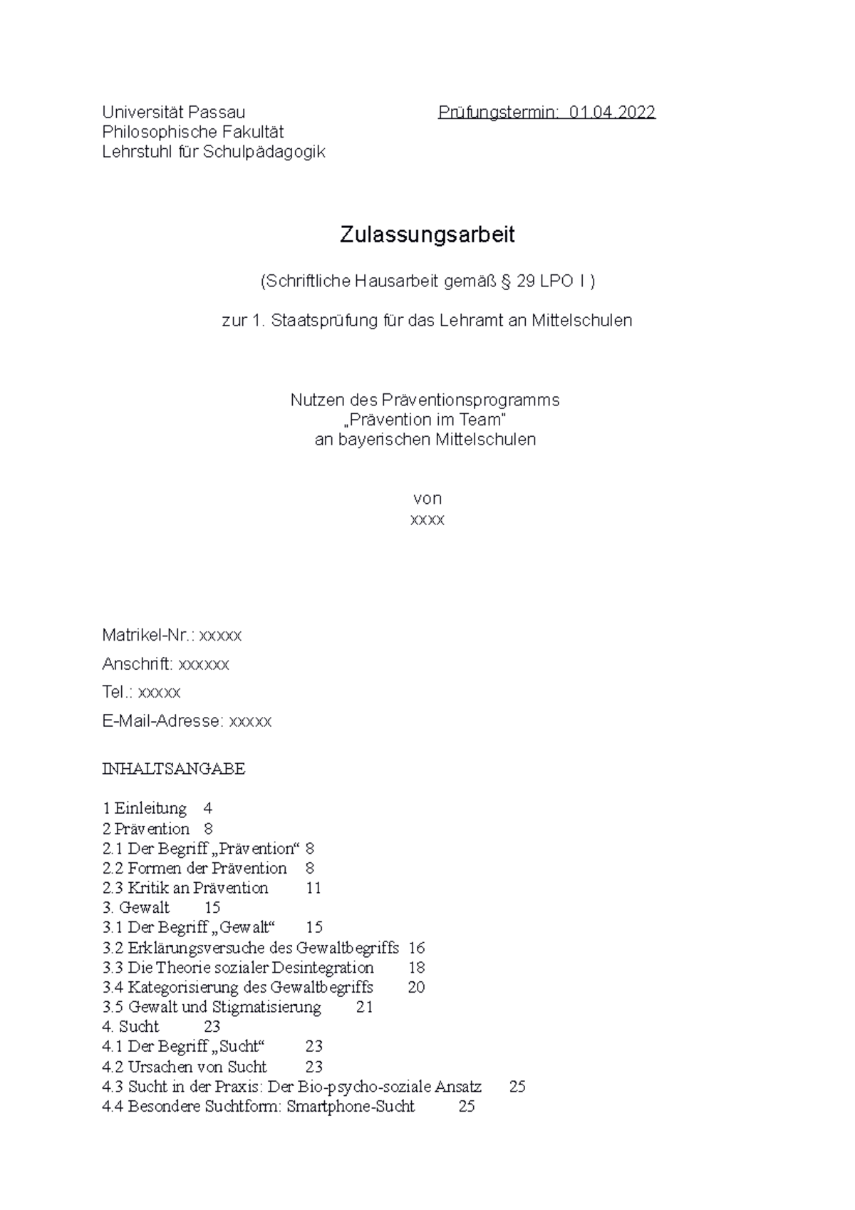 ZULA Beispiel - Hier meine ZULA, vielleicht hilft die dem ein oder ...